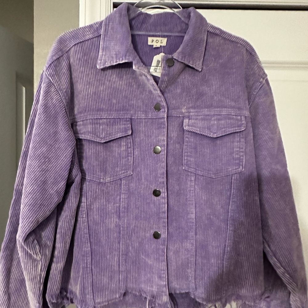 POL Purple Corduroy Jacket - Women's Casual